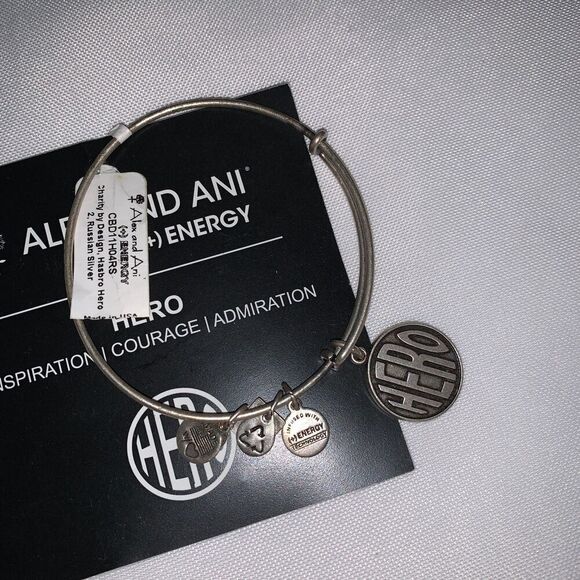 NEW Alex and Ani Charity by Design Hero Bracelet - Silver Toned Adjustable Size - Picture 7 of 7